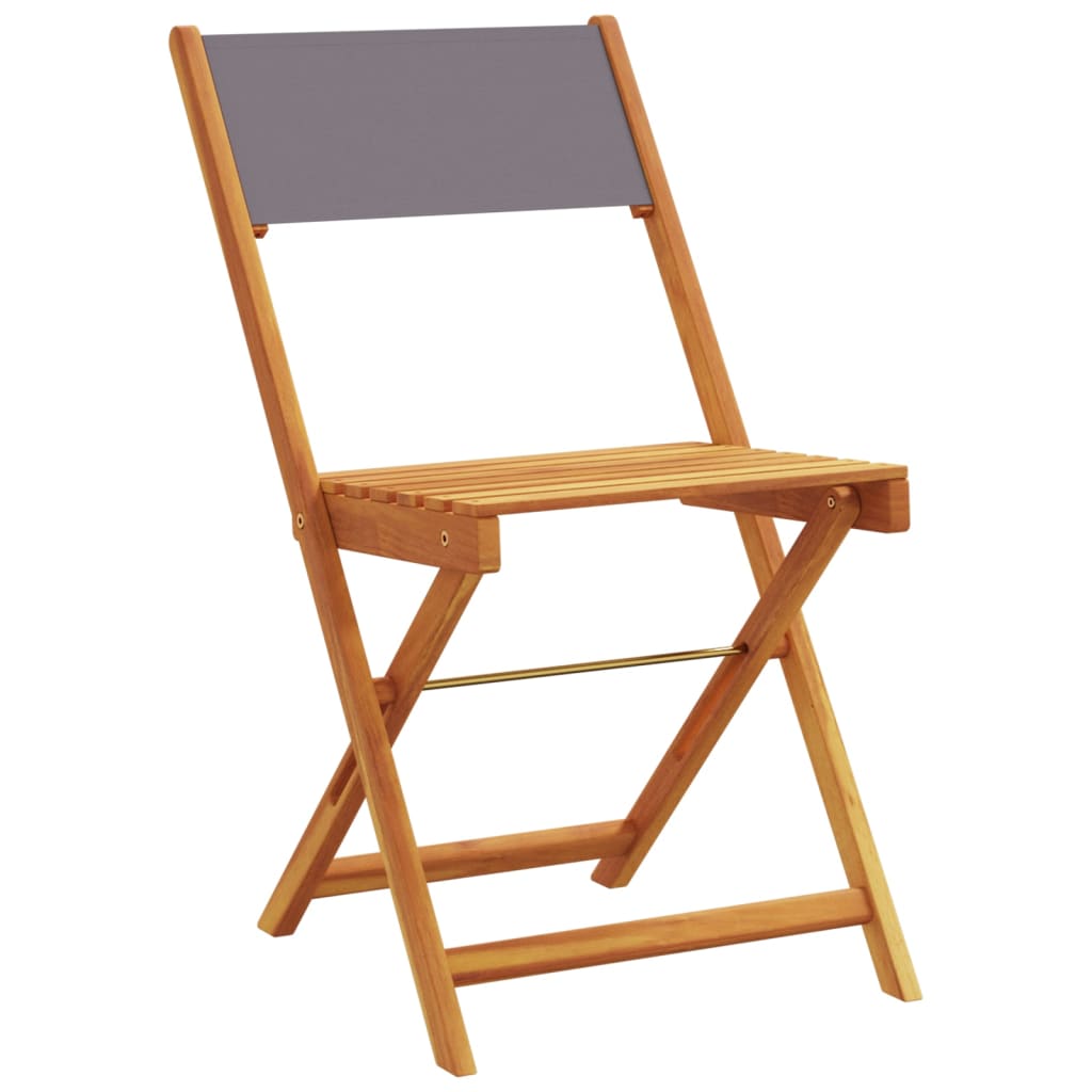 vidaXL Tuinstoelen 6 st inklapbaar massief hout en stof antracietkleur afbeelding