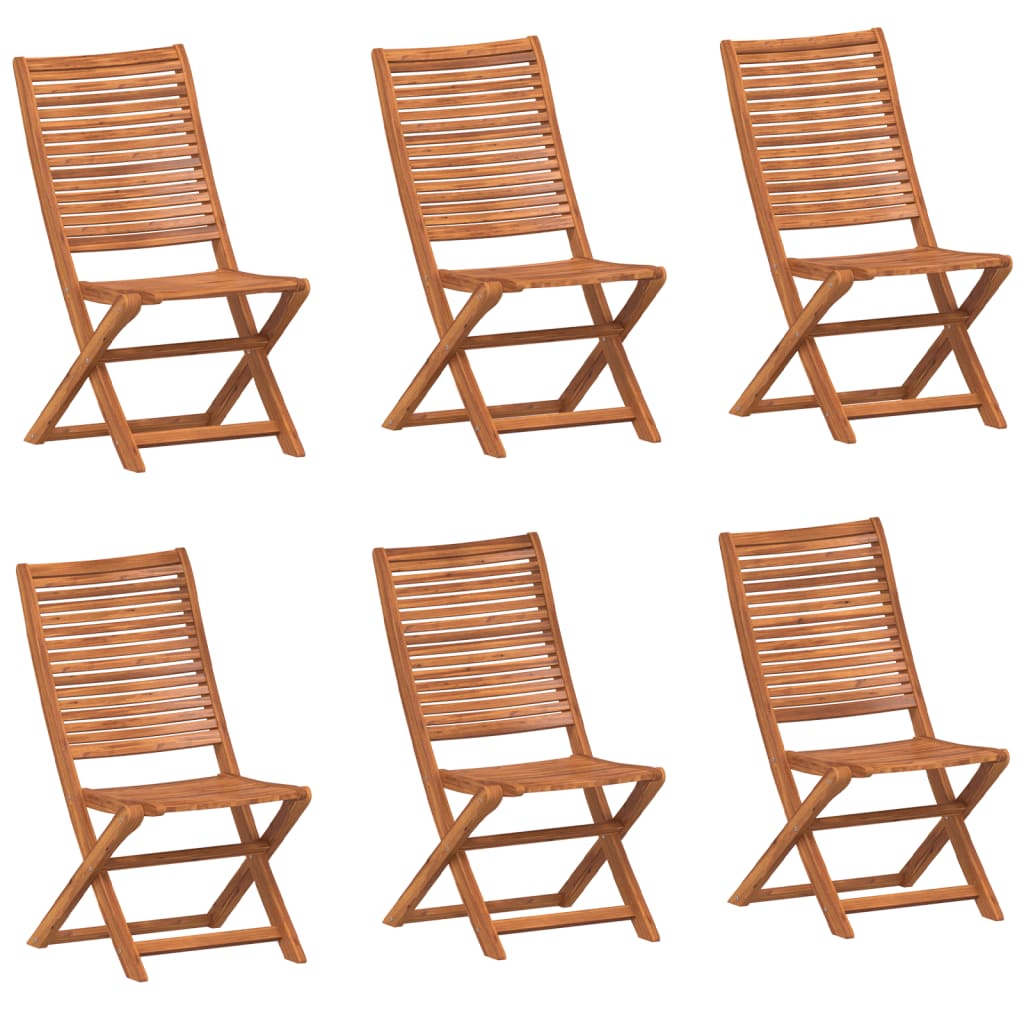 Thumbnail - vidaXL Gartenstühle 6 Stk. Klappbar 51x66x95 cm Massivholz Akazie