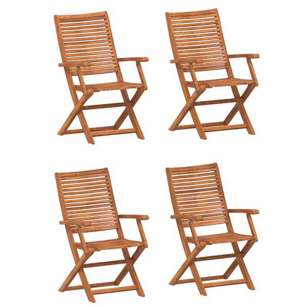 vidaXL Kokkupandavad toolid 4 tk 57x66x95 cm, t&auml;ispuit, akaatsia