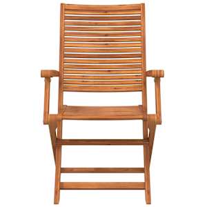 Skládací zahradní židle 4 ks 57x66x95 cm masivní akáciové dřevo - obrázek 4