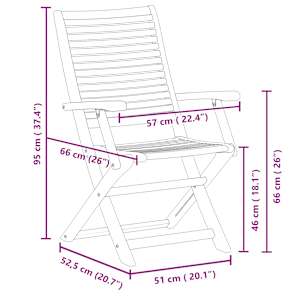 Skládací zahradní židle 4 ks 57x66x95 cm masivní akáciové dřevo - obrázek 9