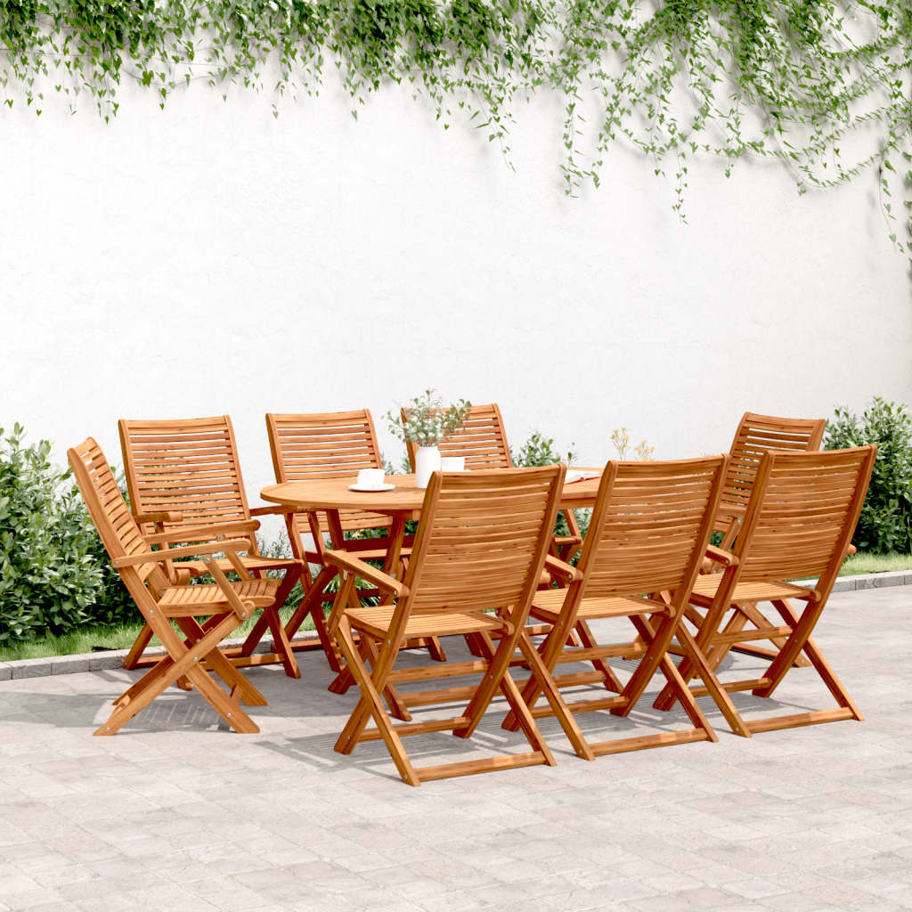 vidaXL Tuinstoelen 8 st inklapbaar 57x66x95 cm massief acaciahout afbeelding