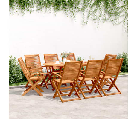 vidaXL Sklopive vrtne stolice 8 kom 57x66x95 cm od drva bagrema