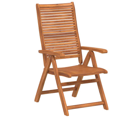 vidaXL Sklopive stolice na razvlačenje, 4 kom, 56x72x107 cm, masivno drvo akacije