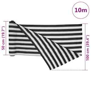 Stínicí tkanina antracitová a bílá 1 x 10 m HDPE 75 g/m² - obrázek 8