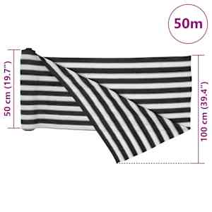 Stínicí tkanina antracitová a bílá 1 x 50 m HDPE 75 g/m² - obrázek 8
