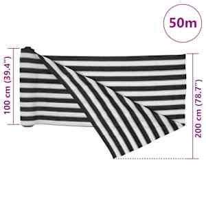 Stínicí tkanina antracitová a bílá 2 x 50 m HDPE 75 g/m² - obrázek 8