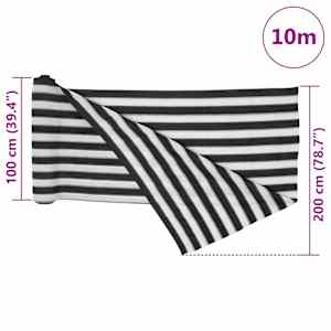 Stínicí tkanina antracitová a bílá 2 x 10 m HDPE 150 g/m² - obrázek 8