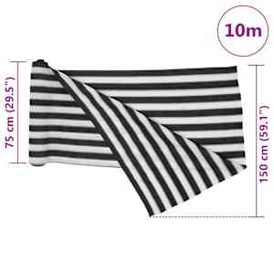 Stínicí tkanina antracitová a bílá 1,5 x 10 m HDPE 195 g/m² - obrázek 8