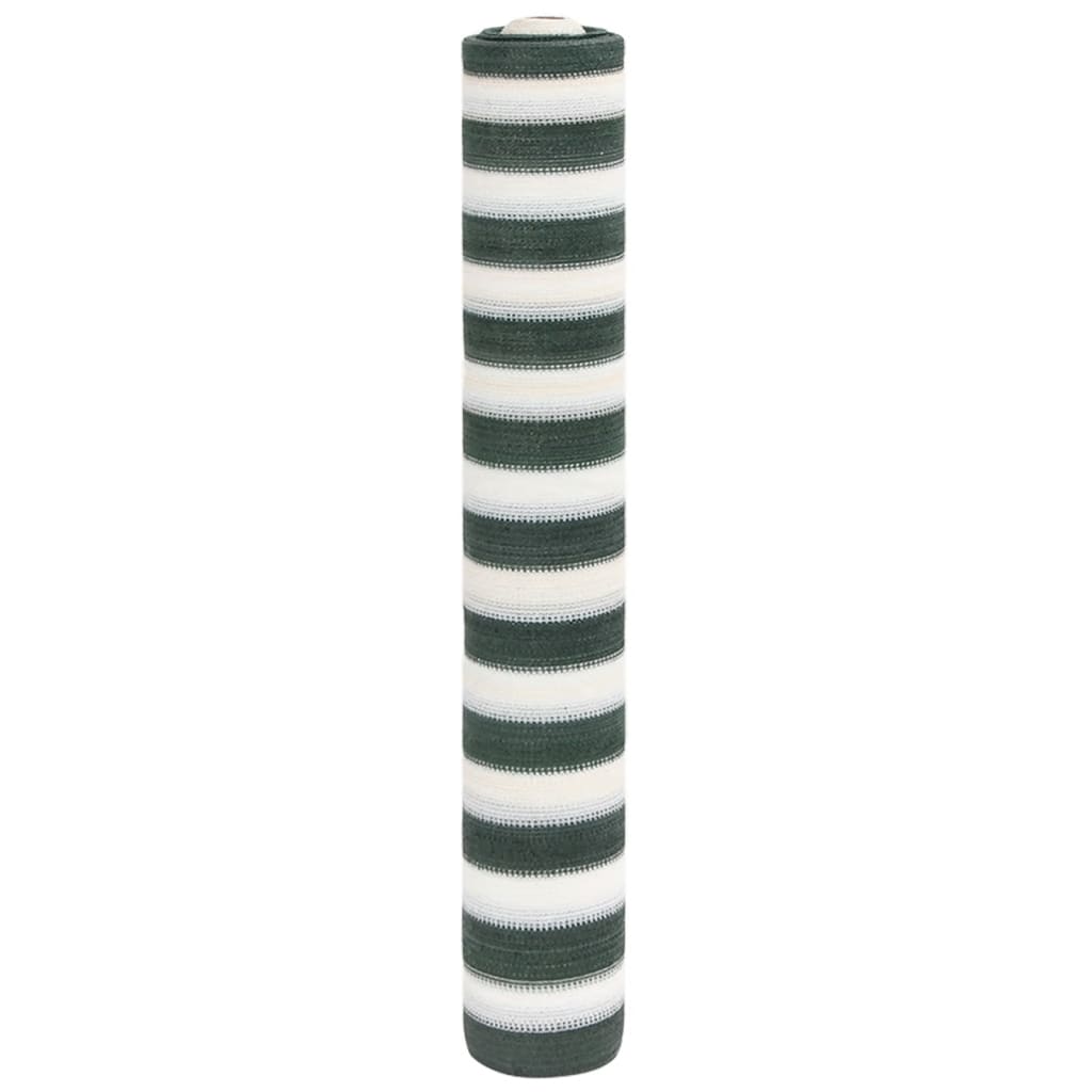 vidaXL Tieniaca sieť zeleno-biela 1,2x10 m HDPE 75 g/m²