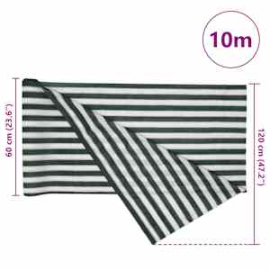 Stínící tkanina zelená a bílá 1,2 x 10 m HDPE 75 g/m² - obrázek 8