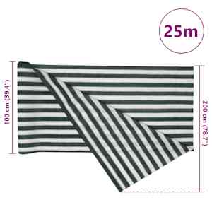 Stínící tkanina zelená a bílá 2 x 25 m HDPE 75 g/m² - obrázek 8