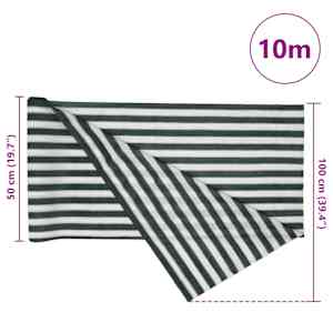Stínící tkanina zelená a bílá 1 x 10 m HDPE 150 g/m² - obrázek 8