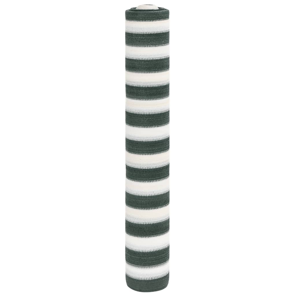 vidaXL StĂ­nĂ­cĂ­ tkanina zelenĂˇ a bĂ­lĂˇ 2 x 25 m HDPE 150 g/mÂ˛