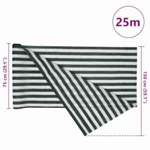 Stínící tkanina zelená a bílá 1,5 x 25 m HDPE 195 g/m² - obrázek 8