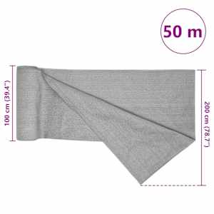 Stínící tkanina světle šedá 2 x 50 m HDPE 75 g/m² - obrázek 8