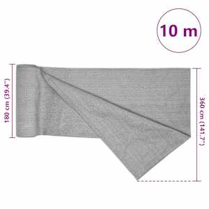 Stínící tkanina světle šedá 3,6 x 10 m HDPE 75 g/m² - obrázek 8