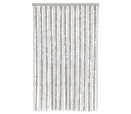 vidaXL Perdea pentru insecte, gri deschis și alb, 118x220 cm, chenille