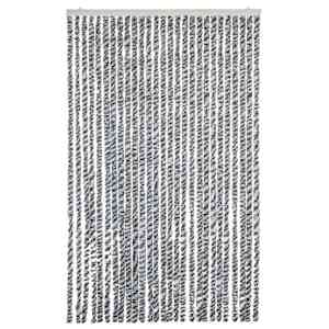 Závěs proti hmyzu černý a bílý 118 x 220 cm žinylka - obrázek 3