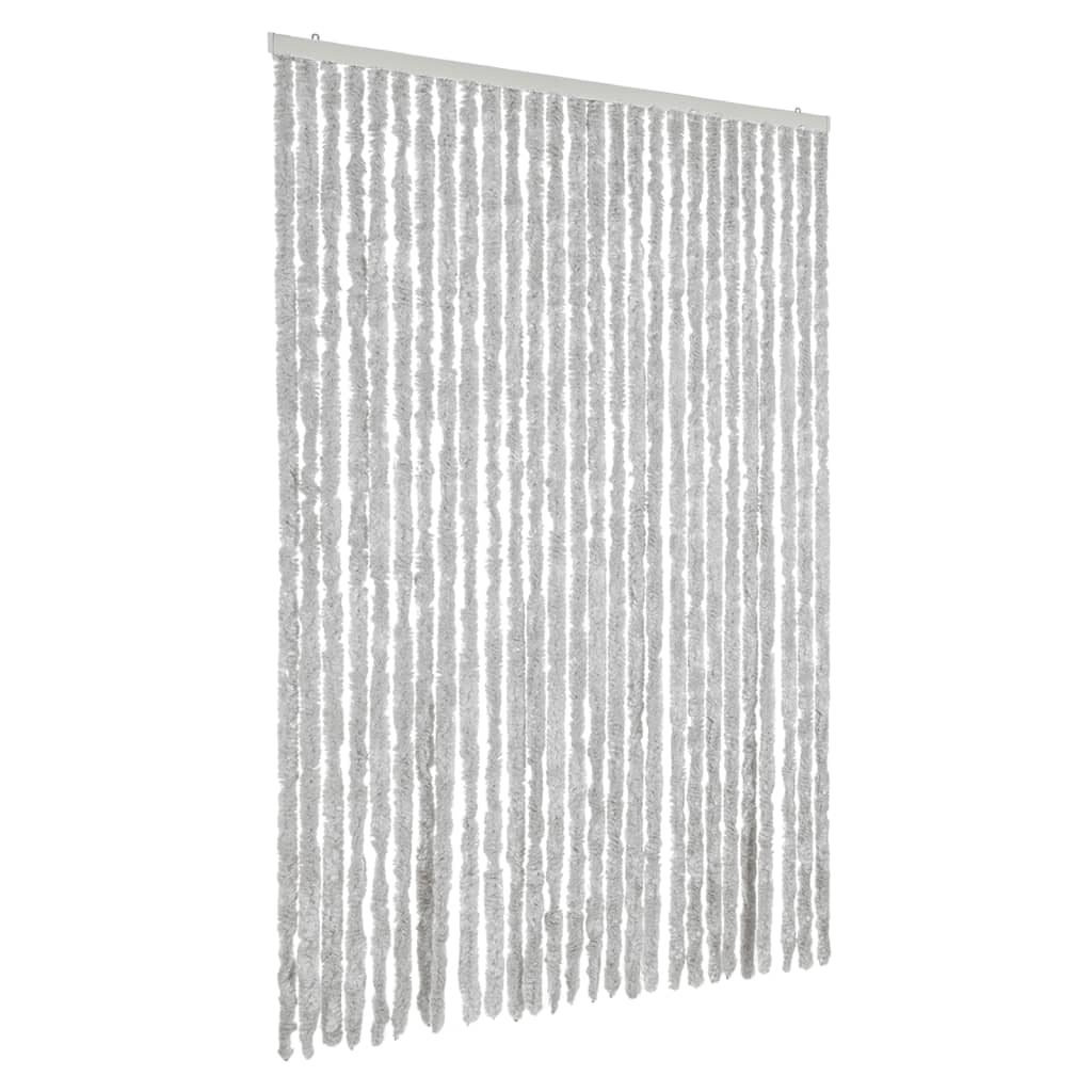 vidaXL Závěs proti hmyzu šedý 118 x 220 cm žinylka