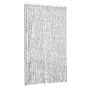 Závěs proti hmyzu světle šedý a tmavě šedý 118 x 220 cm žinylka - obrázek 2