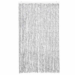 Závěs proti hmyzu světle šedý a tmavě šedý 118 x 220 cm žinylka - obrázek 3