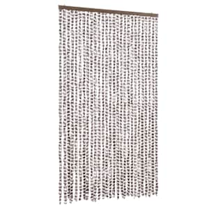 vidaXL putukakardin, pruunikashall ja valge, 118x220 cm, &scaron;enill