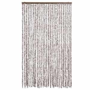 Závěs proti hmyzu taupe a bílý 118 x 220 cm žinylka - obrázek 3