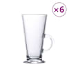vidaXL sangaga latte klaasid 6 tk, 250 ml