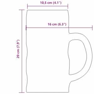 Sklenice na pivo s uchem 6 ks 1 000 ml - obrázek 6