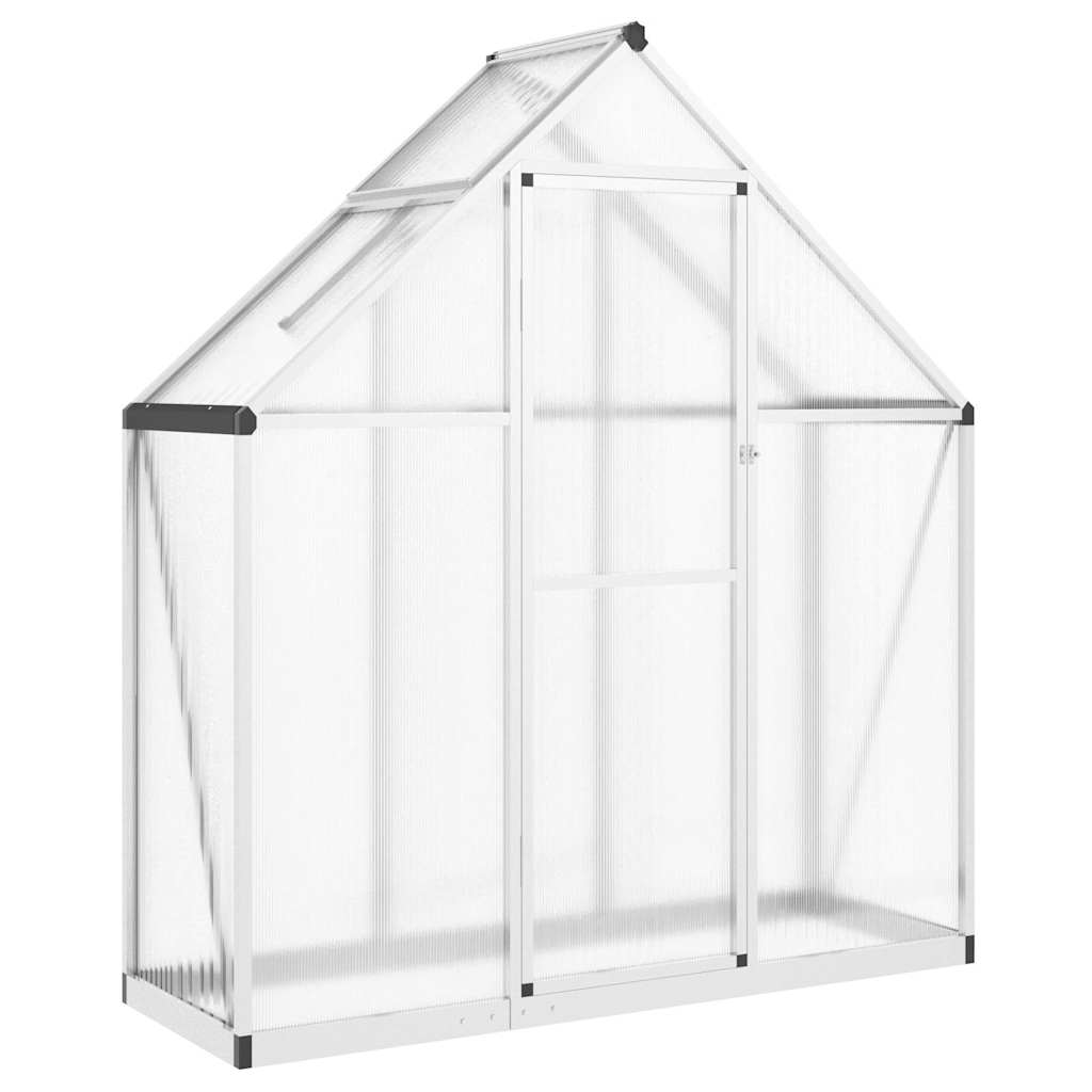 vidaXL Skleník so základovým rámom strieborný 169x58x195 cm hliník