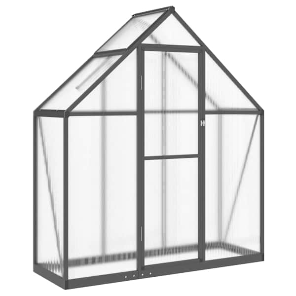 vidaXL kasvuhoone alusraamiga, antratsiit, 169x58x195 cm, alumiinium