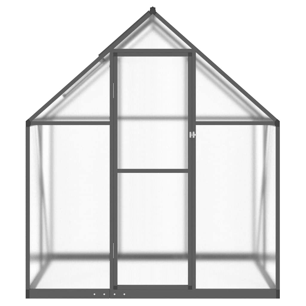 vidaXL Tuinkas met basisframe 169x114x195 cm aluminium antracietkleur afbeelding