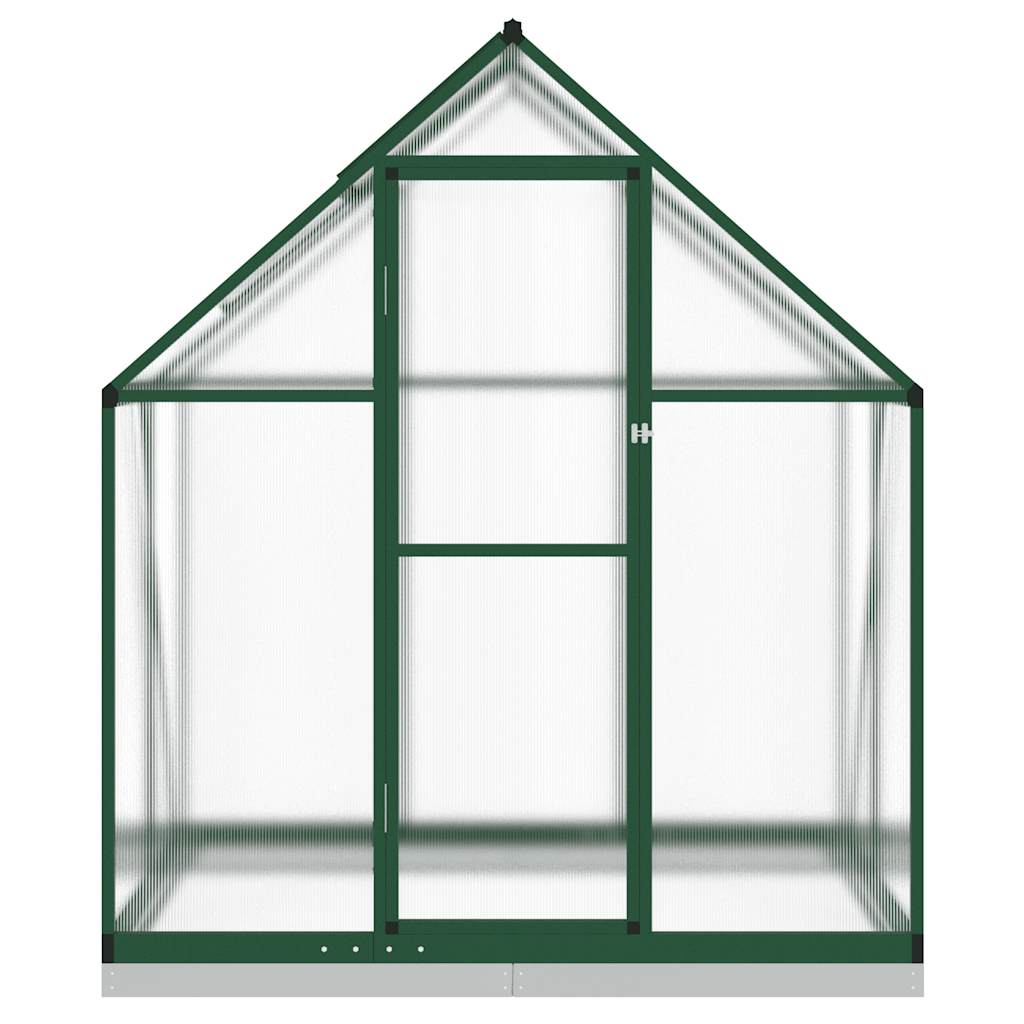 vidaXL zöld alumínium melegház alapvázzal 169 x 114 x 202 cm