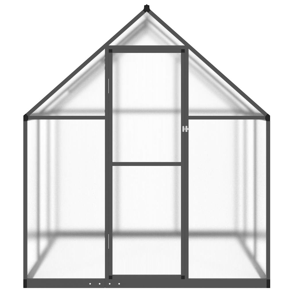 vidaXL Tuinkas met basisframe 169x169x195 cm aluminium antracietkleur afbeelding