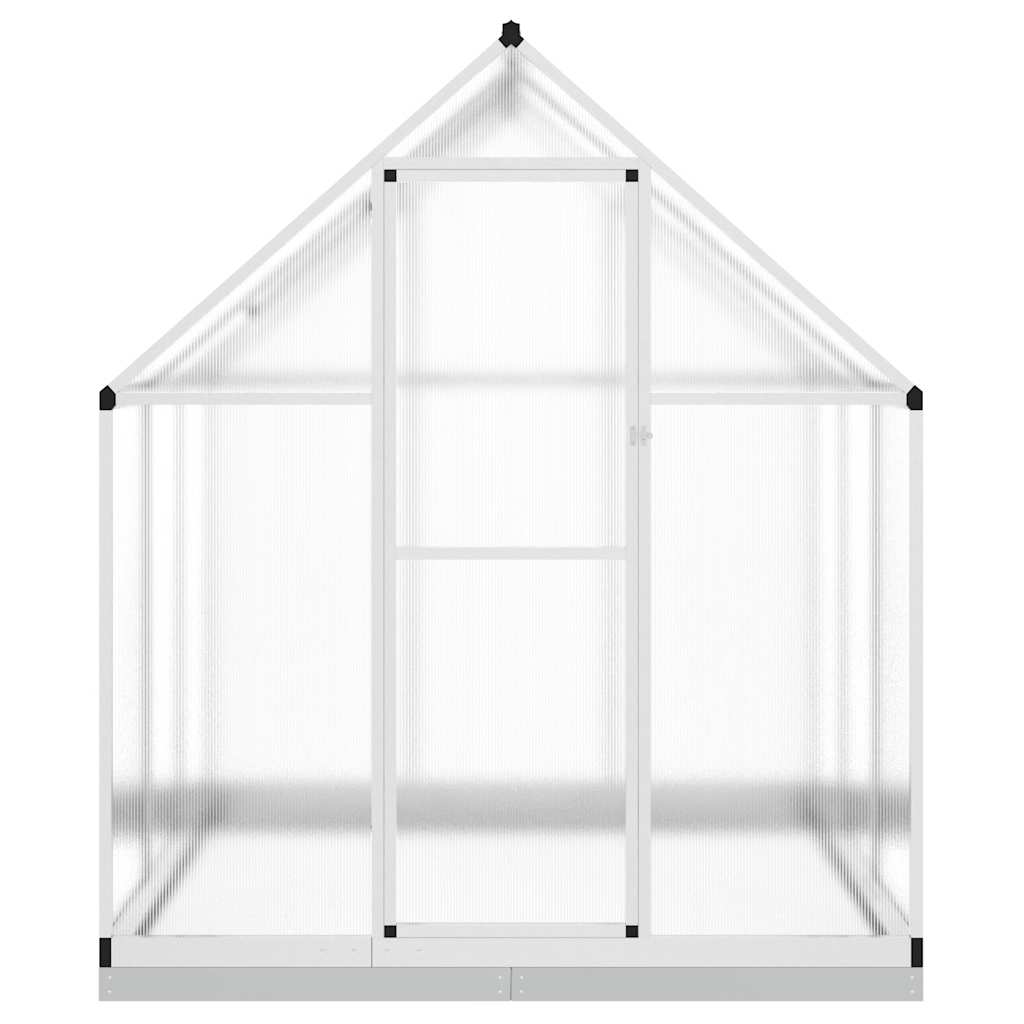 vidaXL Skleník so základovým rámom strieborný 169x169x202 cm hliník