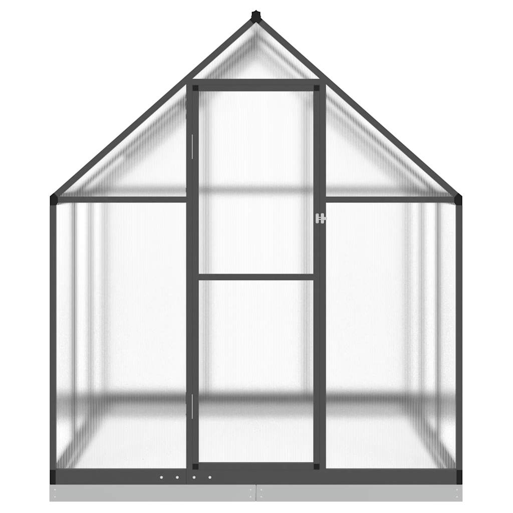 vidaXL Tuinkas met basisframe 169x169x202 cm aluminium antracietkleur afbeelding