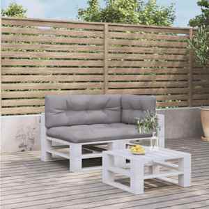 Blazine za palete 3 kosi sivo blago