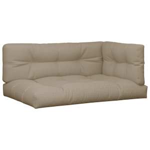 Podušky na palety 3 ks taupe textil - obrázek 2