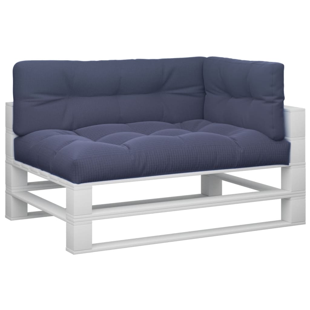 vidaXL Palletkussens 3 st stof marineblauw afbeelding