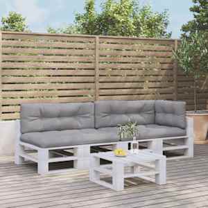 Blazine za kavč iz palet 5 kosov sive