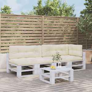 Blazine za kavč iz palet 5 kosov krem