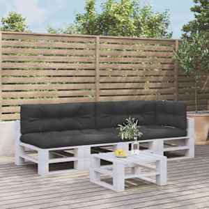 Blazine za kavč iz palet 5 kosov črne