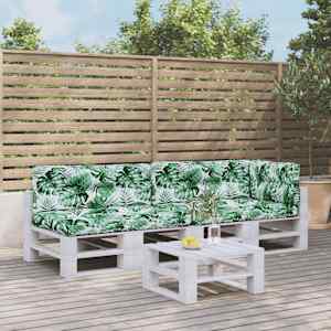 Blazine za kavč iz palet 5 kosov vzorec listov