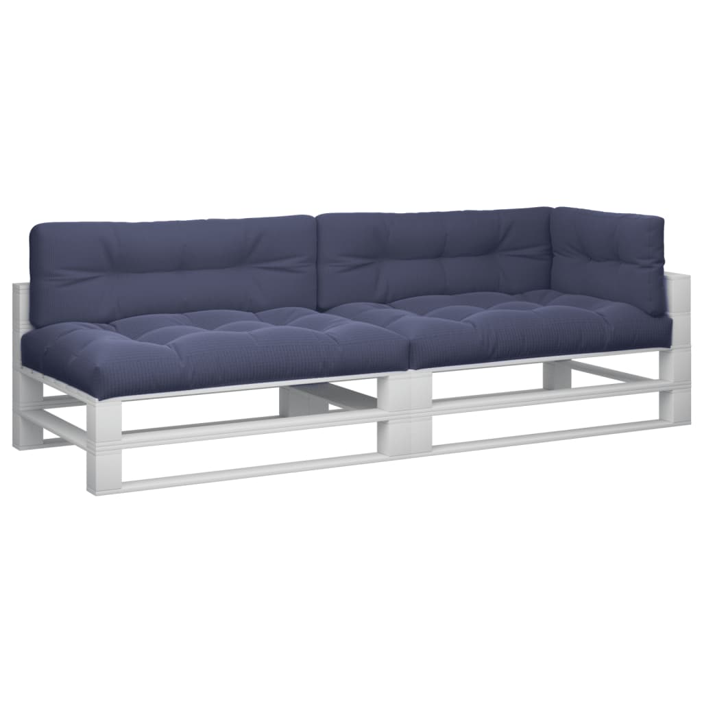 vidaXL Palletkussens 5 st stof marineblauw afbeelding