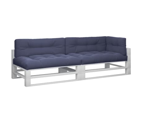 vidaXL Palettenkissen 5 Stk. Marineblau Stoff