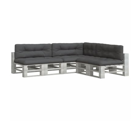 vidaXL Palettenkissen 7-tlg. Anthrazit Stoff