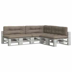 Podušky na palety 7 ks taupe textil - obrázek 3