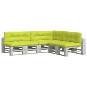 vidaXL Coussins de palette lot de 7 vert vif tissu