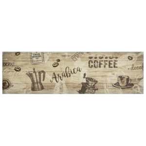Kuchyňský koberec omyvatelný Káva hnědý 45 x 150 cm samet - obrázek 2